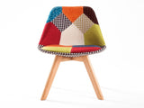 2X Retro Dining Cafe Chair Padded Seat MULTI COLOUR V274-FT-J900B-MUT2
