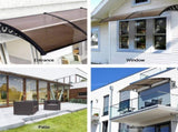 Instahut Window Door Awning 0.8mx2m Brown AWN-08X2-BR