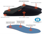 ARCHLINE Orthotic Slippers Slip On Arch Scuffs Orthopedic Moccasins in Charcoal Marle - EUR 45 V563-ARCHLINE-SLIPON-CHMARL-45
