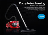 Devanti 2200W Bagless Vacuum Cleaner Red VAC-008-RD