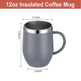 12oz Insulated Coffee with Handle Stainless Steel Insulated Coffee Double Wall Vacuum Travel V1189-WXFWAL-20260319-01524
