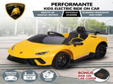 Kahuna Lamborghini Performante Kids Electric Ride On Car - Yellow CAR-LAM-YL