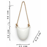 3-Pack White Ceramic Wall Pots V1188-ONE60-02195-1