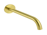 Brushed Gold Round 250mm Spout For Bathroom Tub Wall Mounted Water Filler Outlet V1233-SP60525BG