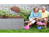 Gardeon Outdoor Storage Box 290L Lockable Organiser Garden Deck Shed Tool Brown OSB-290L-BB