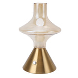 Cordless Table Lamp Rechargeable 1800mAh Battery Operated Lamp Dimmable Touch Bedside Lamp Glass V1294-YM0901-3119240094711