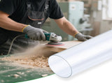 Xadnitu 4 Pieces 2-1/2" x 36" Clear Rigid Pipes, Plastic Round Tubes with Strap Clamps for Home, V1258-DP02-F-293