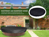 Round Swimming Pool Solar Cover Waterproof Spa Protective Cover 190T for Outdoor Spas, Black, 200 x V1237-ZY-528-030