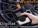 Portable wireless air compressor tire inflation pump - Equipped with digital pressure gauge, V1105-YACQB-01