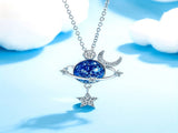 **Whispers of Stars Galaxy Collarbone Chain, Gifting You a Corner of a Private Universe** V1102-XZXL001
