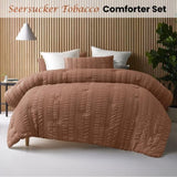 Accessorize Seersucker Tobacco 3 Piece Comforter Set Queen V442-HIN-COMFORTER-SEERSUCKER-TABACCO-QS