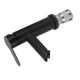 G1/2 Stainless Steel Hot and Cold Water Faucet Bathroom Countertop Basin Sink Water Tap Black V1294-YM0901-3112210043011
