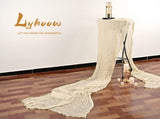 5 Packs 10Ft Ivory Cheesecloth Table Runner, 35" x 120" Rustic Gauze Boho Wedding Table Runner V1259-DP01-A-3519