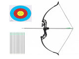 Everfit 55lbs Bow Arrow Set Recurve Takedown Archery Hunting for Beginner Green BS-AD55-GN