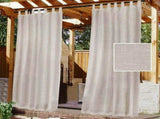 2 Pcs Outdoor Curtain, Patio Curtain, Detachable Sticky Tab Top for Easy and Non-Slip Hanging, V1237-ZY-715-241