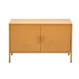 Artiss Buffet Sideboard Metal Cabinet - BASE Yellow AI-LOCKER-LD-YE