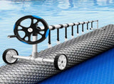 Aqua Buddy Pool Cover 600 Micron Solar Heat Blanket 8x4.2m w/ 5.55m Roller Blue PC-80X42-XL-DX-BL-ROLLER-BU