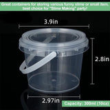 12 Pcs 10 oz Slime Containers with Lids,Clear Plastic Storage Containers,Empty Bucket with V1192-AZ-W-17921
