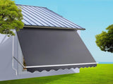 Instahut Window Fixed Pivot Arm Awning Patio Outdoor Blinds Retractable 2.8X2.1M AWN-B-FIXED-PS-28-GREY