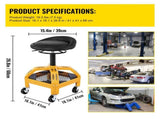 Rolling Garage Stool, 300LBS Capacity, Adjustable Height from 24 in to 28.7 in, Mechanic Seat with V952-HSGLJGCKXCDBDZBARV0