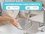Cat Drinking Fountain - Quiet Drinking Fountain for Cats - 3.2L Stainless Steel Water Fountain with V1188-ZXY-11026