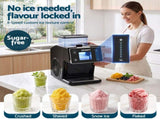 Devanti 20kg/24hr Ice Maker Snowflake Shaved Ice Slushie Maker Black IM-ZB-FLA-20-BK