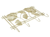 Wall Coat Rack Gingko Leef Design Premium Metal Sturdy Durable Elegant Style Fashionable Wall V1294-YM0714-3115210287211