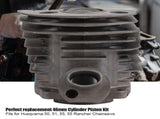 46mm Cylinder Piston w/ Gasket Kit for Husqvarna 50,51,55 Rancher Nikasil Engine V1294-YM0901-GB-JY10594