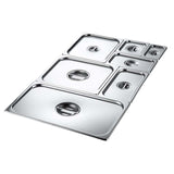 SOGA 2X Gastronorm GN Pan Lid Full Size 1/1 Stainless Steel Tray Top Cover GP5501-JLID1F-X2
