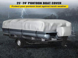 Pontoon Boat Cover, Fit for 25'-28' Boat, Heavy Duty 600D Marine Grade Oxford Fabric, UV Resistant V952-FQCZYCYCB2528M0J5V0