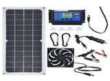 10W Solar Panel Set with 10A Controller Exhaust Fan for Car Yacht RV Boat Moblie Phone Battery V1294-YM0523-3114210164911
