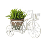 Distressed White Small Bicycle Planter 25x18cm V637-67521BYC