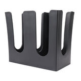 Cup and Lid Holder Plastic Straight 2 Compartments Black Paper Holder Organizer for Disposable V1294-YM0717-3118220187211