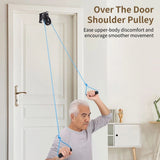 Shoulder Pulley for Physical Therapy, Over The Door Pulley Rehab Exercise, Metal Bracket, Adjustable V1369-AZ3-W-08772