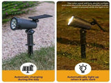 3PCS Solar outdoor spotlight, IP65 waterproof and weather-resistant, 9 LEDs with multi-color/white V1232-CPDCD-006