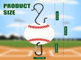 6 Pcs Baseball Bag Hook for Fence, Metal Fence Hook Bag Clip with Acrylic Baseball Board for Sports V1237-ZY00B0DPMSZD8Y