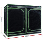 Green Fingers Grow Tent 280x140x200CM Hydroponics Kit Indoor Plant Room System GT-D-280X140X200