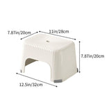 Plastic Stool Small Step Stool for Adults Bathroom Stepping Stool Non Slip Thickened Low Stool for V1366-AZ2-W-13007