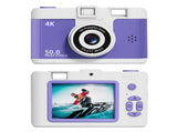 Compact 4K Digital Camera - 50MP, 16x Zoom, 2.4-inch IPS Screen, WiFi & Fill Light - Retro CCD V888-ELOSUNG25707