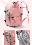 40L Travel Backpack Cabin Bag, Dry Wet Sorting, with Luggage Strap, 42 x 30 x 20 cm, Beige V1188-MS-325-0355