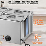 VEVOR Commercial Electric Food Warmer 4-Pan Countertop Buffet 15L Bain Marie V952-SYSPBWQPTK41MK1TQV3