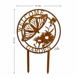 Laser Cut Butterfly Graden Stake 53x53-80cm V637-71643STK