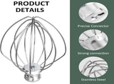 K5AWW Replacement Whole Stainless Steel Wire Whip for 5 Quart Bowl-Lift 6-Wire Whip V1258-DP02-C-1070