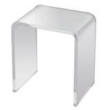 Acrylic End Table, C-Shaped Lucite Side Table, Clear Acrylic Side Table for Drink, Food, Snack used V952-YKLBZXTMSDGZUGWAPV0