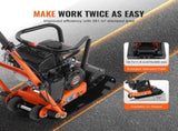 Plate Compactor, 2.8 HP 78.5CC Gas Engine 5,250 VPM, 870 kg Force Vibratory Compaction Tamper with V952-RYPBYS22128HP0NROV0