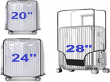 3 Pack Transparent PVC Suitcase Cover - Waterproof Luggage Protector with Velcro Closure for 20 24 V1258-DP02-BOL-733