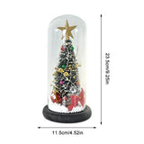 Christmas Tree in Glass Dome LED Glass Cover Ornaments Cedar Window Shooting Props Gifts for V1294-YM0523-10319222