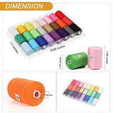Sewing Thread Sets - 24-Color Mixed Cotton,1000 Yards for Sewing Machine,DIY Projects V1192-AZ-W-31941