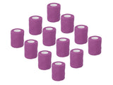 12Pcs Bandage Wrap Natural Latex Elastic Self Adhesive Wrap for Cows Dogs Horses 10cm Purple V1294-YM0523-3111220104715