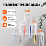 Towel Rack 8-Bar Outdoor PVC Towel Holder for Poolside Spa Bathroom White V952-PTMJJJXBS8GCN52QDV0